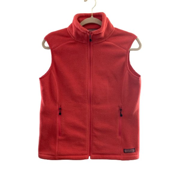 Vineyard Vines Martha's Vineyard Small Pink Fleece Women's Lightweight Vest EUC - Picture 1 of 9